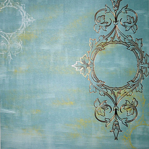 1170160147 Scrapbook Papier Blue Circle Frame 30,5x30,5cm