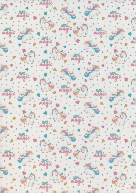 77654601 Transparentpapier Einhorn 1 A4