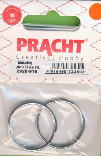 2920-916 Schlüsselring 30mm platin 2 Stück