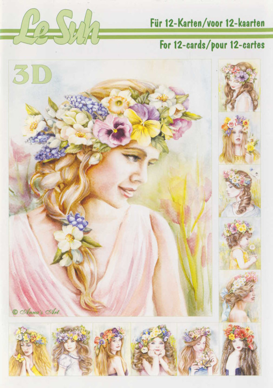 345665 3D Motivbuch A5 Blumenmädchen