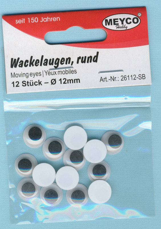 26112sb Wackelaugen rund 12mm 12 Stück