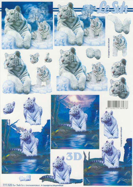 777.525 3D Motivbogen A4 Tiger