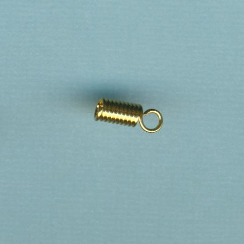 2107806 Endkappe zum Kleben 3mm gold 1 Stück