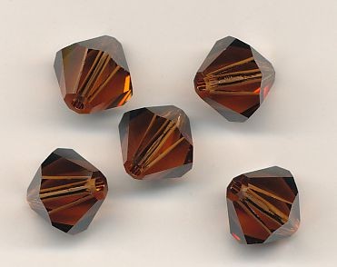 Swarovski Glasschliffperlen 8mm smoked topas