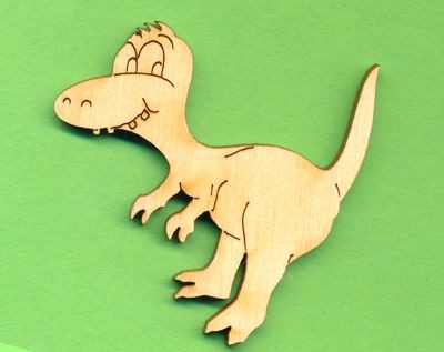 Holz-Deko Springisaurus 8cm