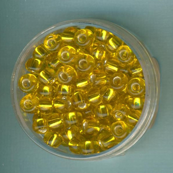 1023707 Rocailles 5,5mm gelb Silbereinzug 17g