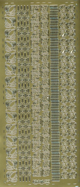 pu422g Sticker Ecken und Linien 3 gold