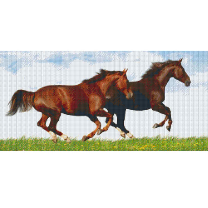 815036 Pixelhobby Klassik Set Pferde im Galopp 1