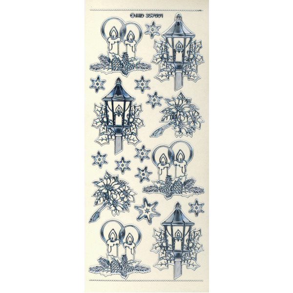 kv357001s Sticker Weihnachtslichter silber transparent