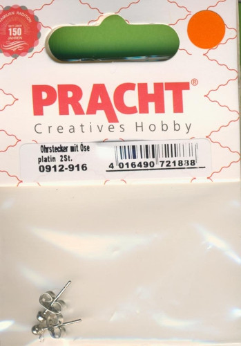 0912916 Ohrstecker mit Öse platin 2 Stück