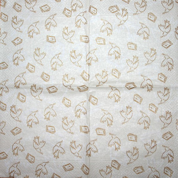 Serviette Kommunion gold
