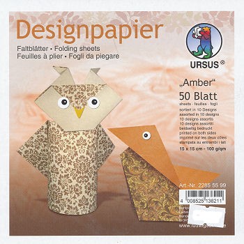 Designpapier Faltblätter Amber 50 Blatt