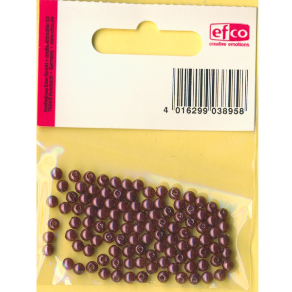 1031078 Wachsperlen 4mm braun 100 Stück in Packung