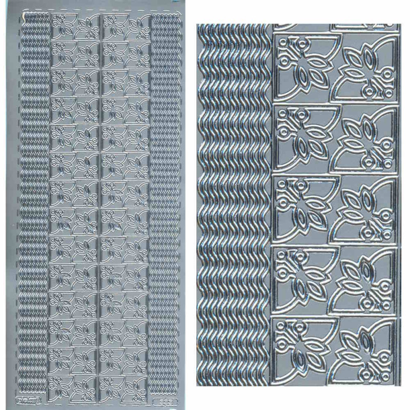 pu333s Sticker Ecken und Linien 2 silber