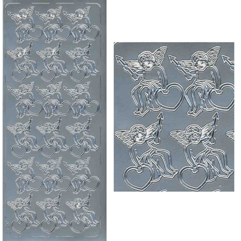pu066s Sticker Amor silber