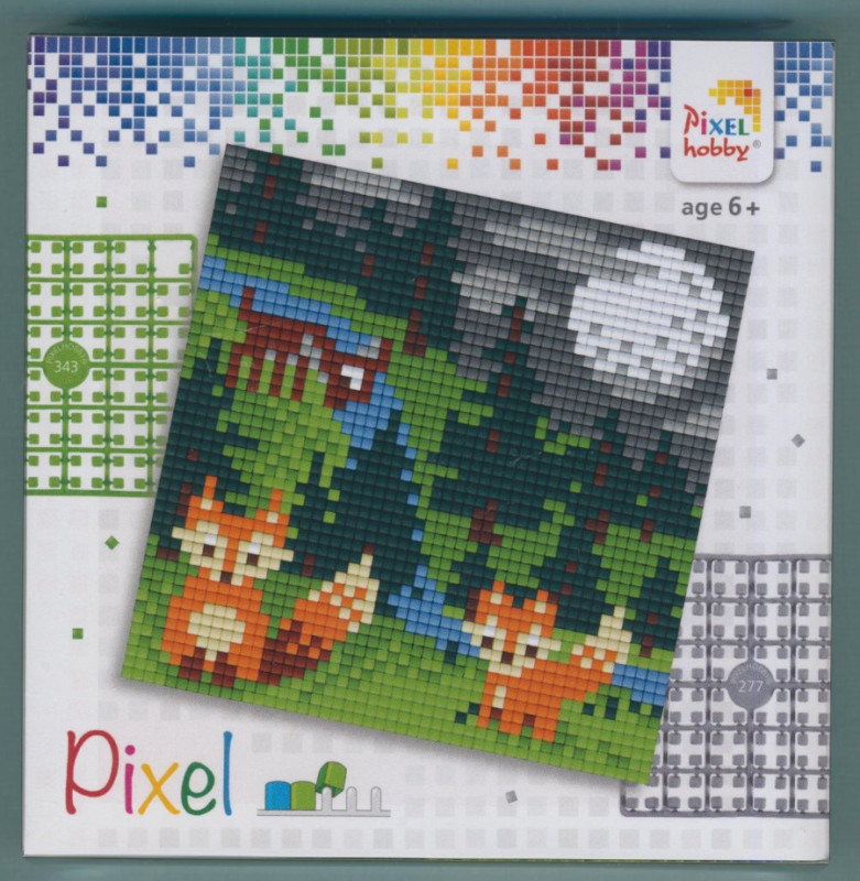 px44010 Pixelhobby Set 4 kleine Basisplatten Fuchs