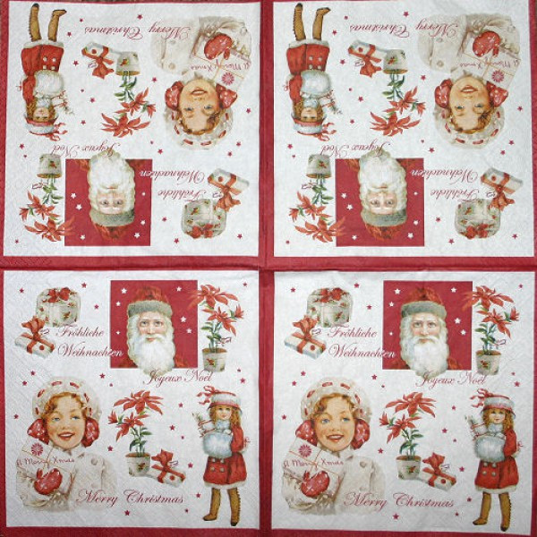 Serviette Fröhliche Weihnachten