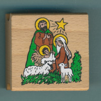 61223008 Holzstempel Heilige Familie 4,5x4,5cm 61223008 Holzstempel Heilige Familie 4,5x4,5cm