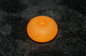 370512011 Polarisperle Großloch Rad 12mm topas matt