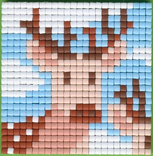 77643 Pixelhobby Set kleine Basisplatte Hirsch
