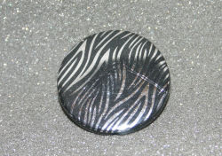 508732041 Acrylperle Scheibe schwarz-silber 32mm