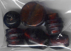 3860130 Design Glasperlen ca. 2cm rotbraun