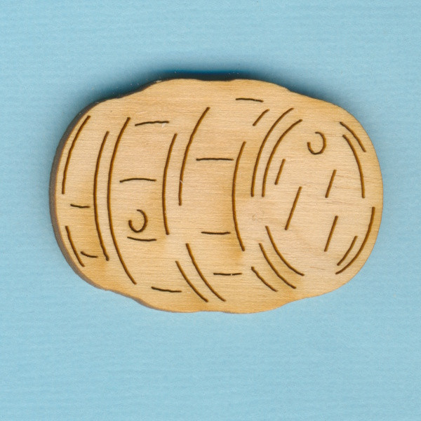 prh6704 Holz Deko Fass 4cm