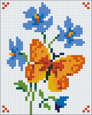 801086 Pixelhobby Klassik Set Blumen und Schmetterling 2