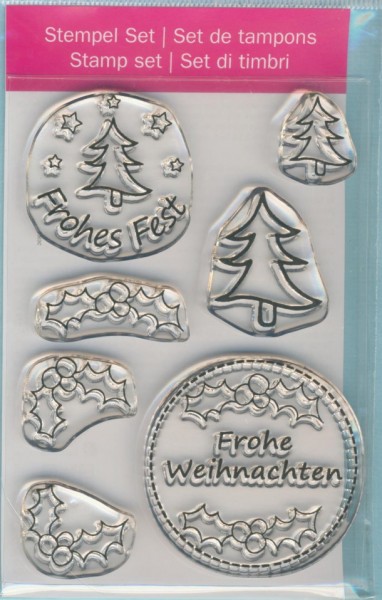 4510926 Stempel Clear Frohes Fest 3 transparent 74 x 105mm