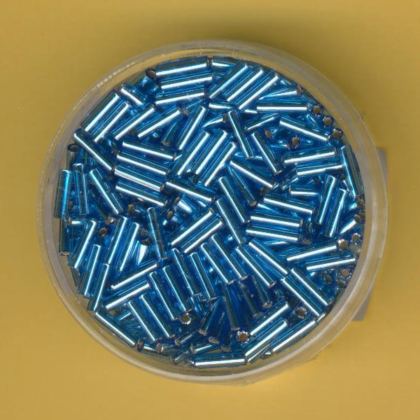 700019 Miyuki Stifte 6mm hellblau Silbereinzug 10g