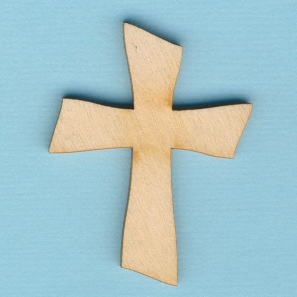 krh2945 Holz Deko Kreuz geschlossen ohne Loch 4,5cm
