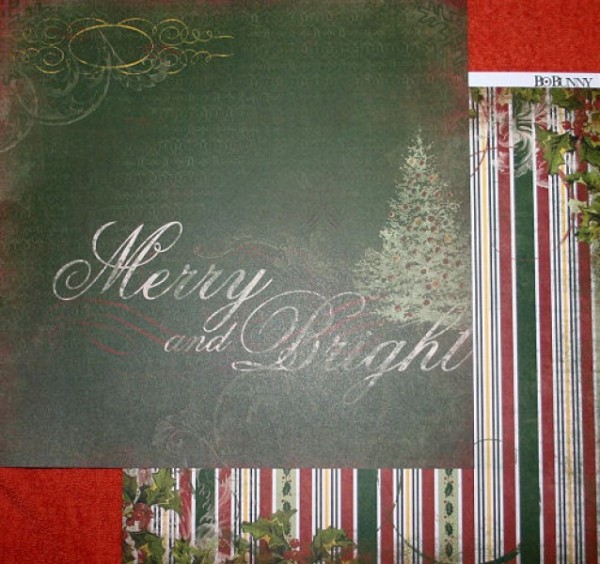 Scrapbook-Blatt Merry and Bright