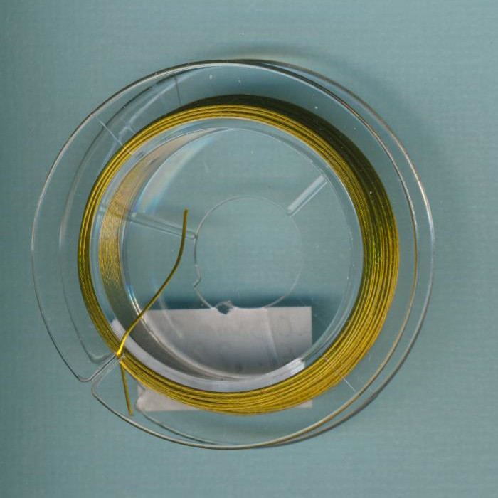 s00195 Schmuckdraht gold nylonbeschichtet 0,38mm 10m