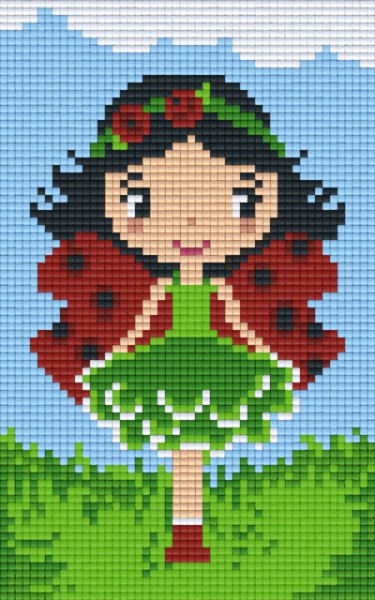 802039 Pixelhobby Klassik Set Marienkäfer Mädchen