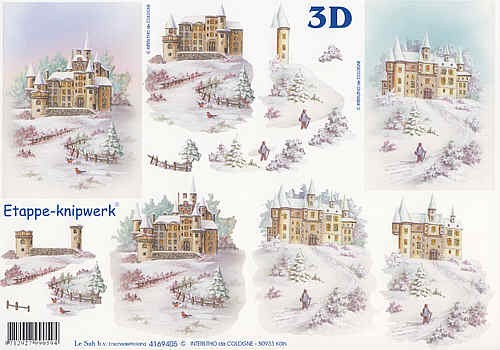 3D Bogen Schloß im Schnee