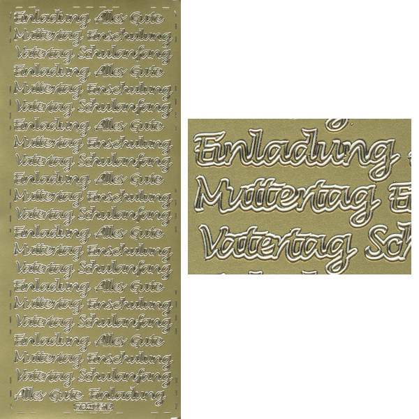 514g Sticker Anlässe gold