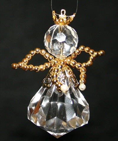 Kristall-Engel gold 6cm