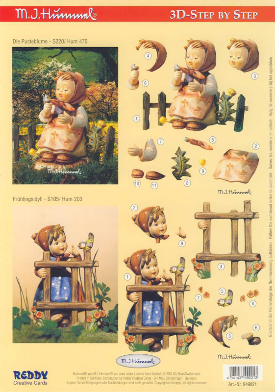 949021 3D Motivbogen A4 Hummel Die Pusteblume