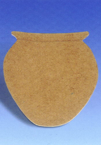 076900000 Holz Dekor Vase 14x13,5cm