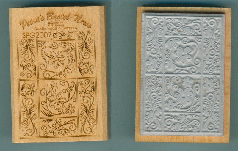 spg2007 Holzstempel Mosaik Borte 5x7cm