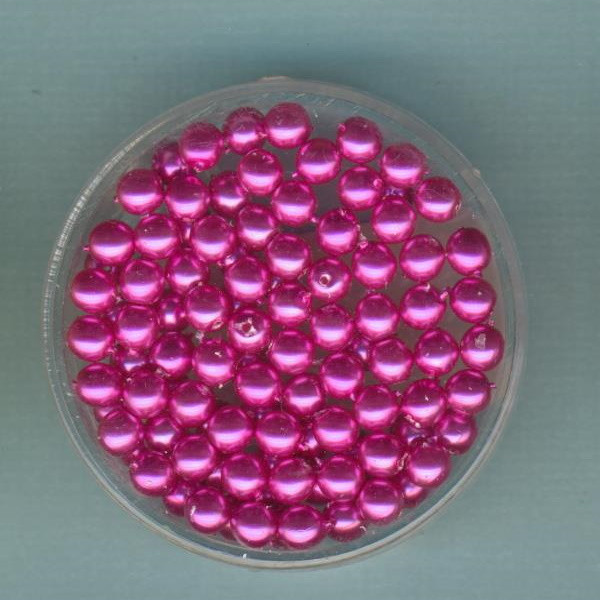 424276 Glaswachsperlen 4mm hot pink Top Qualität 100 Stück