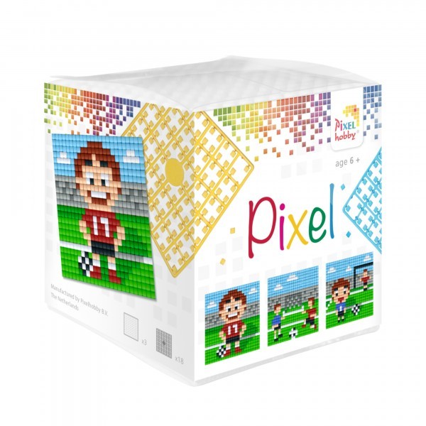 Pixel-Set kleine Basisplatte Fussball