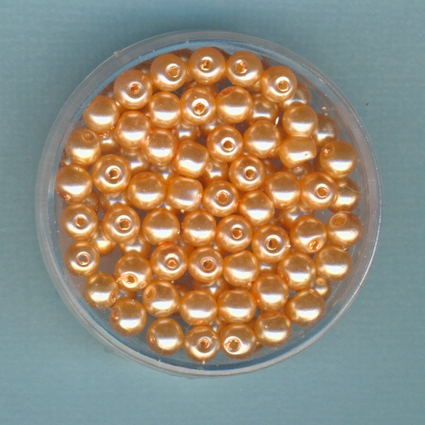 hyq003433 Glaswachsperlen 4mm lachs 100 Stück