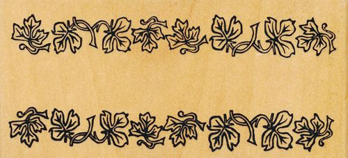 70380350 Holztempel Blattranken 4x9cm