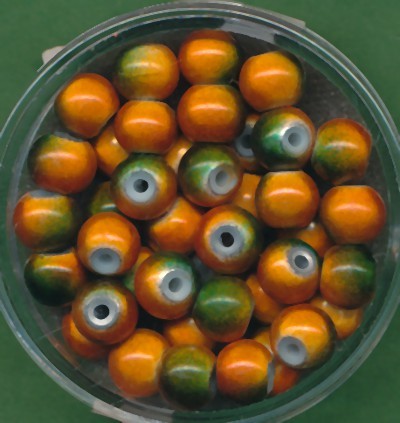 Miracle-Beads 6mm orange-oliv