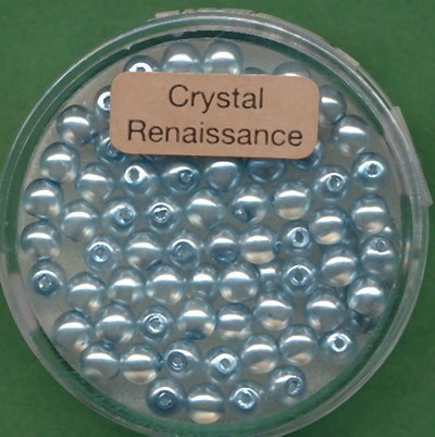 078004484 Crystal Renaissance Perlen 4mm hellblau 75 Stück