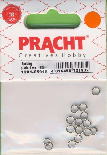 1201-05916 Spaltringe 5mm platin 15 Stück