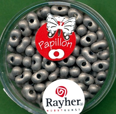 Papillon-Rocailles 3,2x6,5mm silber