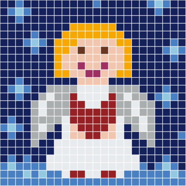 px41063 Set Pixel XL viereckige Platte Engel mit Herz