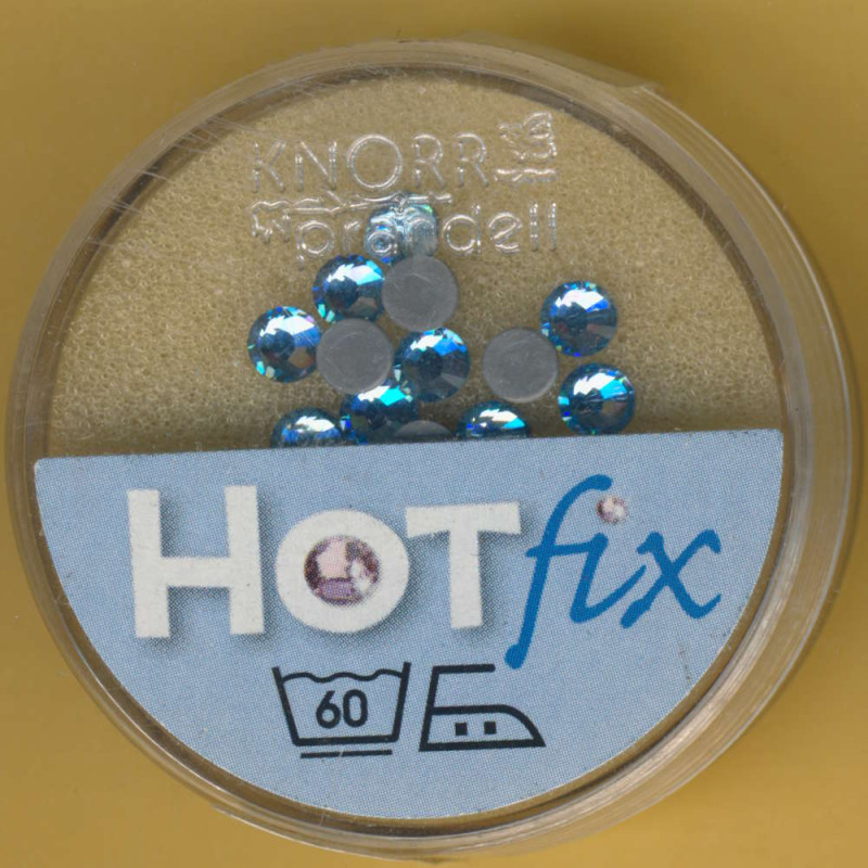 6163251 Hot Fix Strasssteine 4mm aquamarin 25 Stück